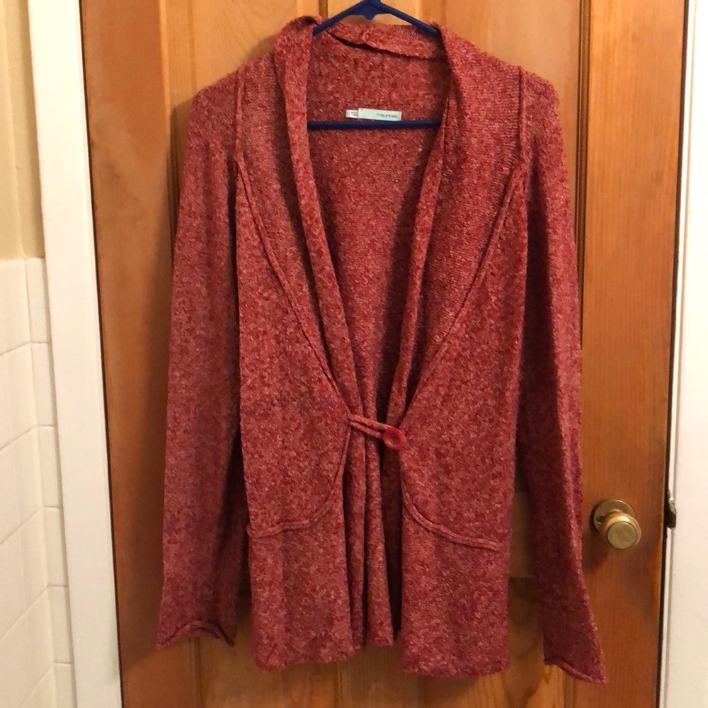 Maurices red cardigan with button